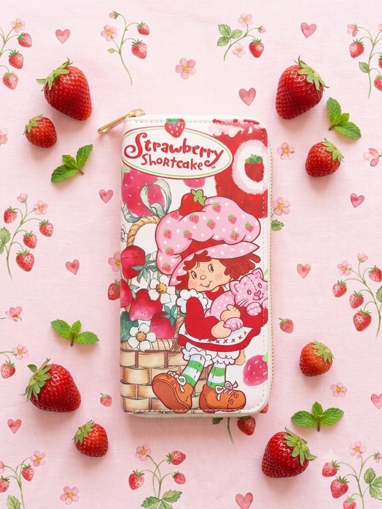 Handbags - Pink Kids Wallet - Cute Strawberry Design
